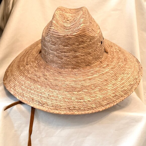 Straw Hat "The Best Hat" by Your Stylist Says Leather Straps Sun RTL $130 - Picture 5 of 9